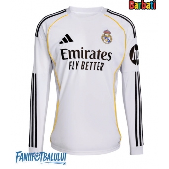 Real Madrid Tricou Fotbal Replică 2025-26 Barbati Acasa Mâneci Lungi